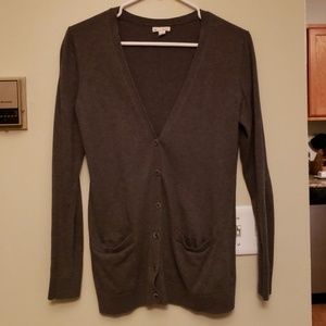 GAP medium gray women's button up cardigan